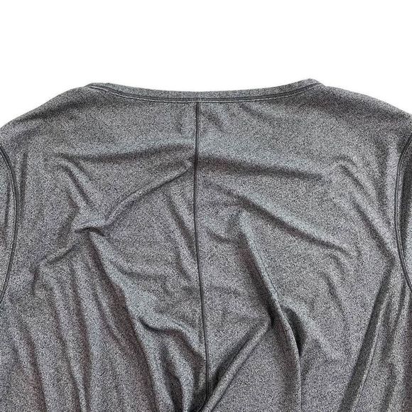 Lululemon Fall In Place Short Sleeve Top High-Low Hem Heathered Black Grey 4 - Picture 4 of 8